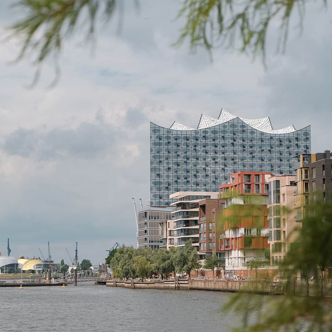 Elbphilharmonie lige ved havnefronten i Hamborgs seneste udviklingsprojekt, Hafen City