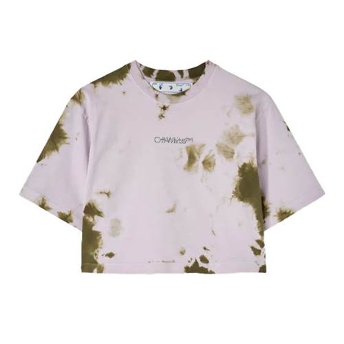 Bling Tie Dye Crop T-Shirt Military Lila