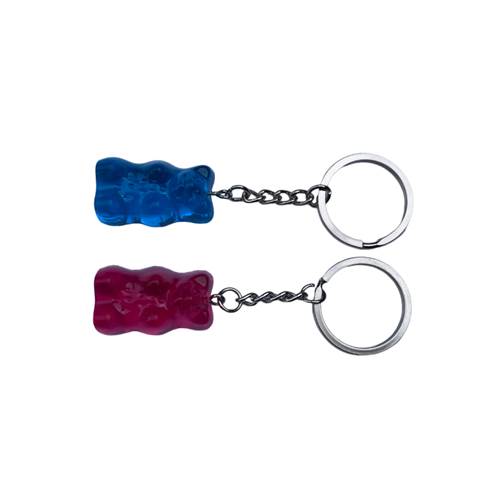 Sleutelhanger Goudbeer (roze/blauw)